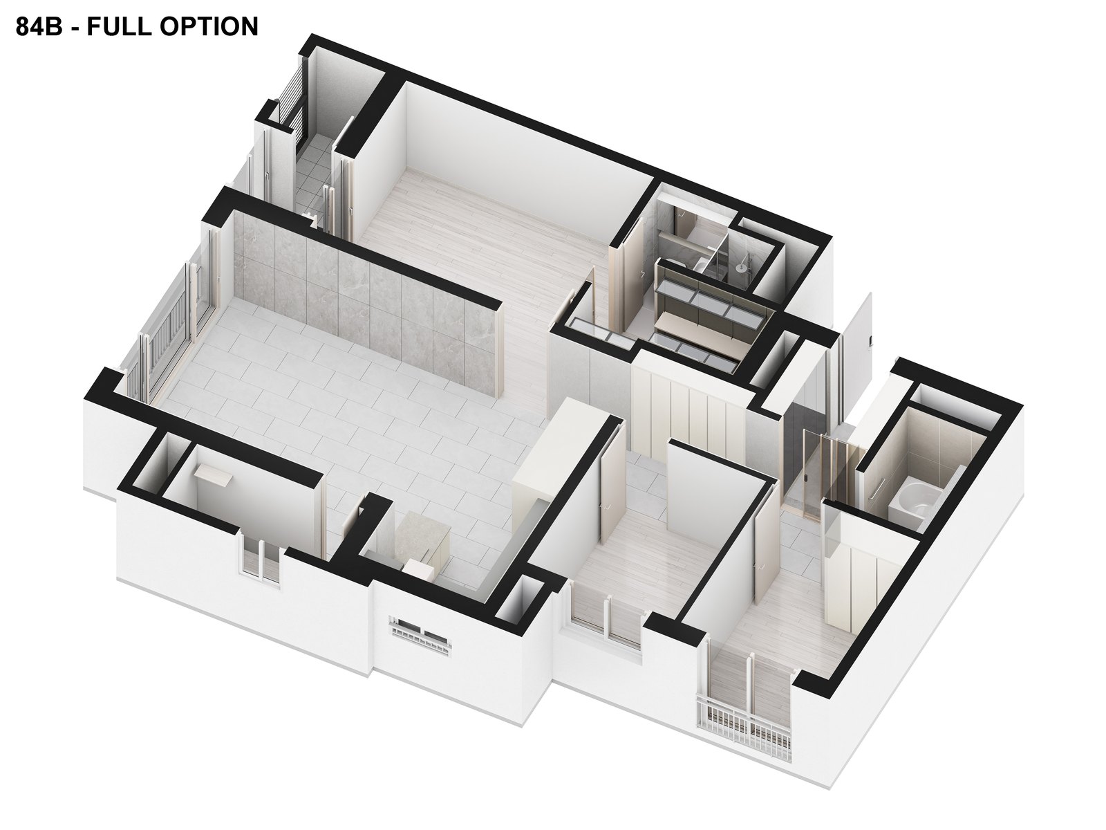 84B 타입 3D 평면